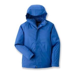 Packable White Sierra Youth Trabagon Rain Jacket, size M
